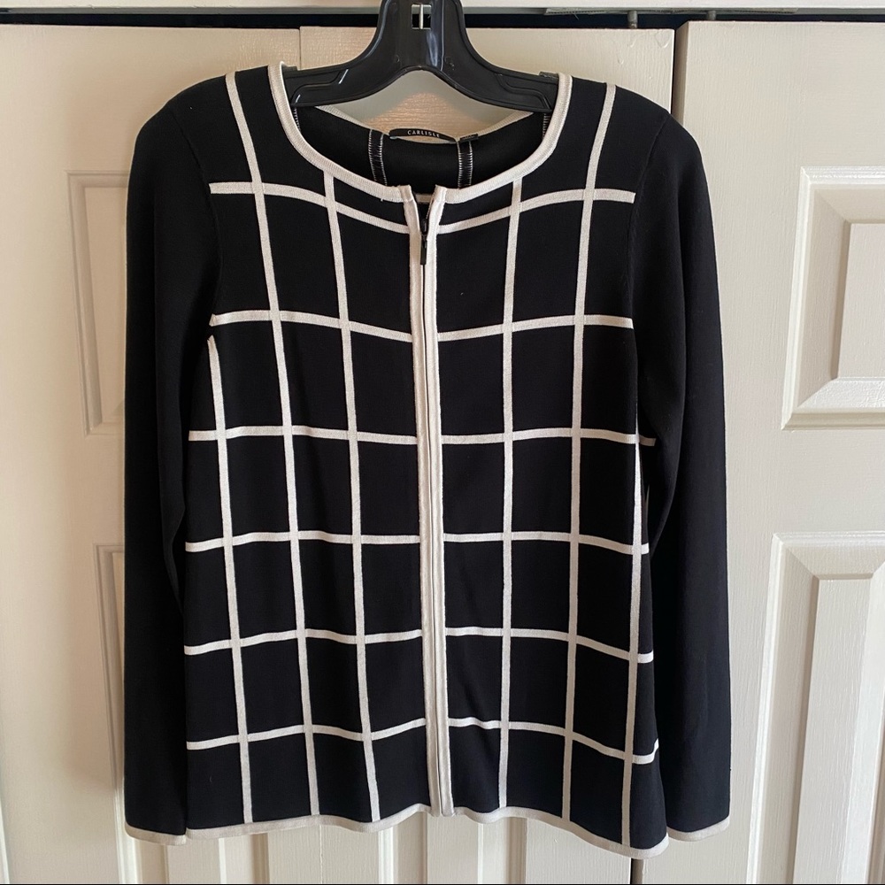 Carlisle like new cardigan zip front sweater